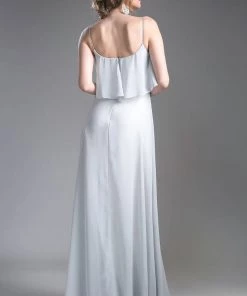 Long Sleeveless Flounce Dress By Cinderella Divine 13010