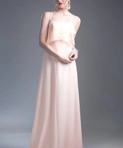 Long Sleeveless Flounce Dress By Cinderella Divine 13010