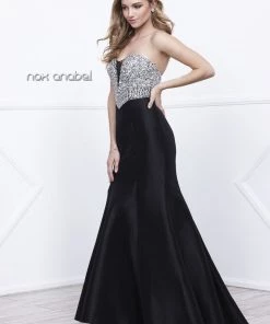 Long Strapless Beaded Mermaid Dress By Nox Anabel 8243 Prom