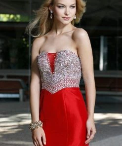 Long Strapless Beaded Mermaid Dress By Nox Anabel 8243 Prom