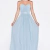 Long Strapless Chiffon Dress By Cinderella Divine C7460