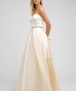 Prom Long Strapless Satin Dress By Juliet 688 17 Prom Long Strapless Satin Dress By Juliet 688