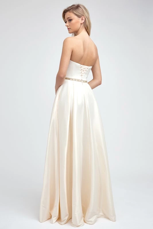 Prom Long Strapless Satin Dress By Juliet 688 9 Prom Long Strapless Satin Dress By Juliet 688