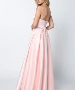 Prom Long Strapless Satin Dress By Juliet 688 20 Prom Long Strapless Satin Dress By Juliet 688