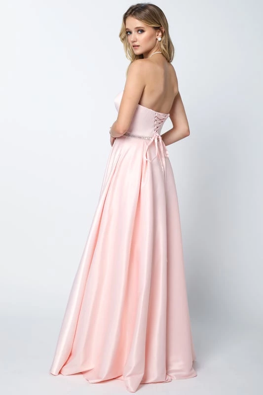 Prom Long Strapless Satin Dress By Juliet 688 11 Prom Long Strapless Satin Dress By Juliet 688
