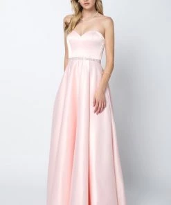 Prom Long Strapless Satin Dress By Juliet 688 19 Prom Long Strapless Satin Dress By Juliet 688