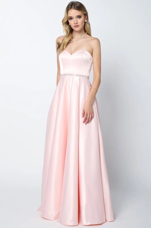 Prom Long Strapless Satin Dress By Juliet 688 10 Prom Long Strapless Satin Dress By Juliet 688