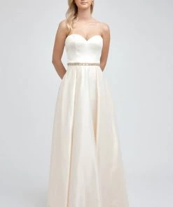 Prom Long Strapless Satin Dress By Juliet 688 16 Prom Long Strapless Satin Dress By Juliet 688