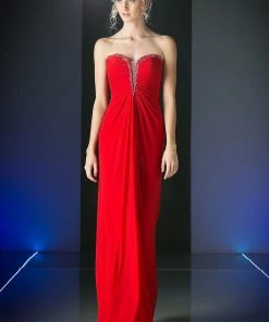 Long Strapless Sweetheart Dress By Cinderella Divine 663