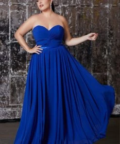 Prom Long Strapless Sweetheart Dress By Cinderella Divine 7455