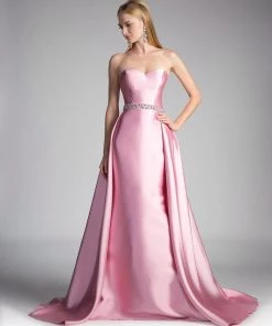 Prom Long Strapless Mikado Dress By Cinderella Divine 455