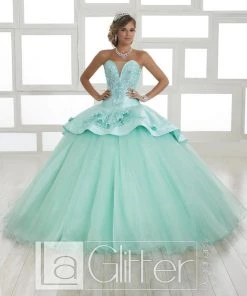 LA Glitter By House Of Wu Long Strapless Two-Piece Dress By House Of Wu LA Glitter 24028