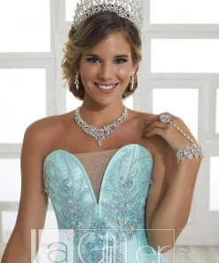 LA Glitter By House Of Wu Long Strapless Two-Piece Dress By House Of Wu LA Glitter 24028