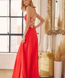 Prom Long Strappy Back Square Neck Dress By Juliet 278