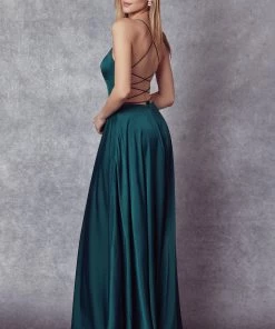 Prom Long Strappy Back Square Neck Dress By Juliet 278