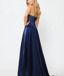 Prom Long Sweetheart Dress With Beaded Bodice By Poly USA 8674