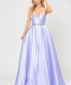 Long Sweetheart Mikado Dress With Corset Back By Poly USA 8688