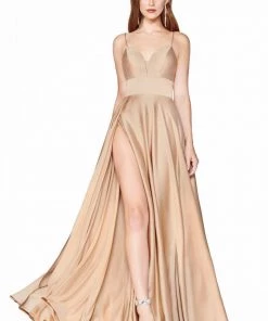 Prom Long Sweetheart Satin Dress With Slit By Cinderella Divine CJ523 28 Prom Long Sweetheart Satin Dress With Slit By Cinderella Divine CJ523