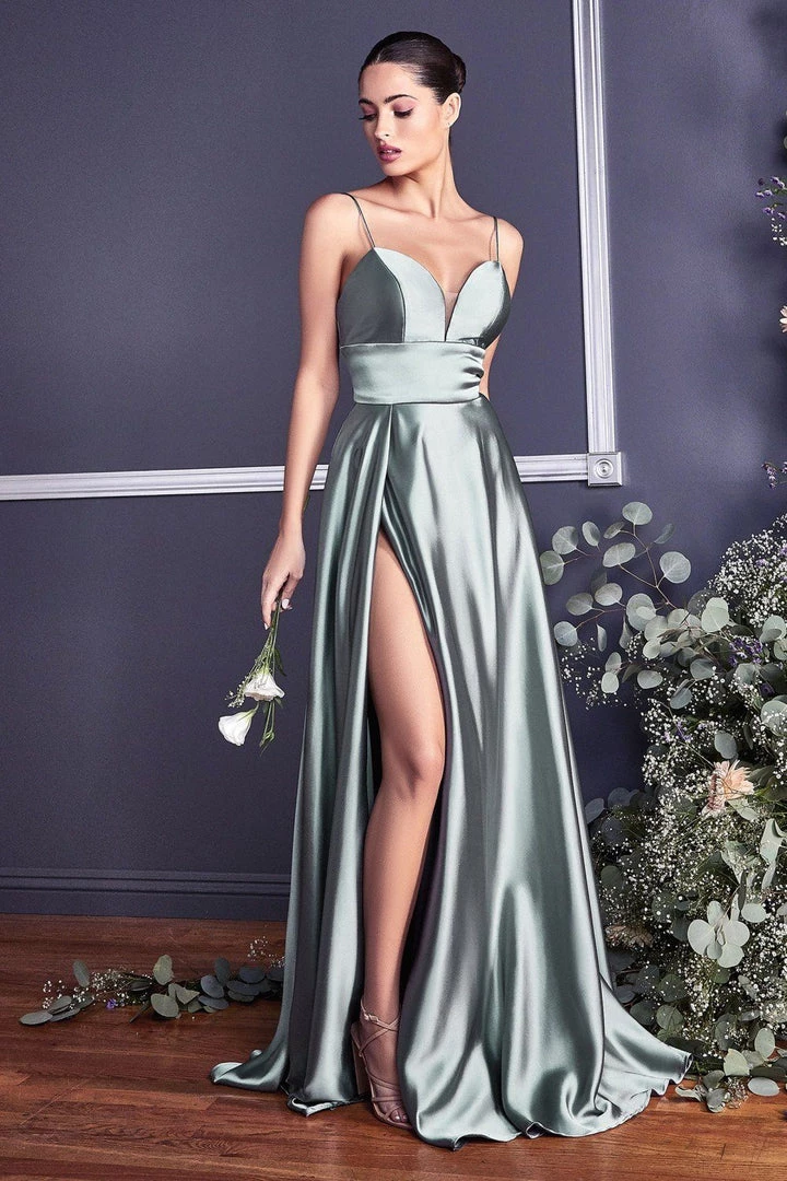 Prom Long Sweetheart Satin Dress With Slit By Cinderella Divine CJ523 9 Prom Long Sweetheart Satin Dress With Slit By Cinderella Divine CJ523