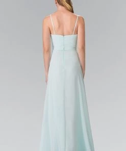 Long Sweetheart Spaghetti Strap Pleated Dress By Elizabeth K GL2374 Prom