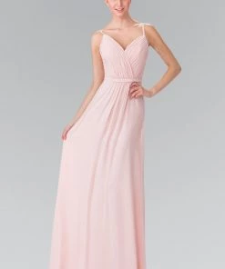 Long Sweetheart Spaghetti Strap Pleated Dress By Elizabeth K GL2374 Prom