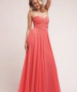 Long Strapless Twist Front Dress By Cinderella Divine 7455 23 Long Strapless Twist Front Dress By Cinderella Divine 7455