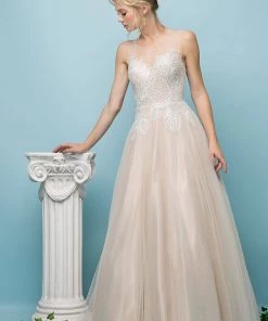 Applique Long Tulle Dress By Cinderella Divine UE009