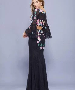Long Two Piece Dress With Embroidered Lace By Nox Anabel 8288 Prom 9 Long Two Piece Dress With Embroidered Lace By Nox Anabel 8288 Prom