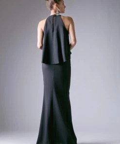 Fitted Long Two Piece Dress By Cinderella Divine A1602