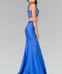 Prom Long Two-Piece Dress With Lace Top By Elizabeth K GL2281