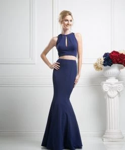 Prom Long Two Piece Mermaid Dress By Cinderella Divine CF080