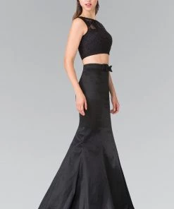 Prom Long Two-Piece Mermaid Dress With Lace Top By Elizabeth K GL2354