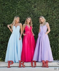Prom Long V-Neck Dress With Strappy Back By Nox Anabel N308 15 Prom Long V-Neck Dress With Strappy Back By Nox Anabel N308