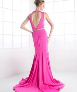 Long V-Neck Mermaid Dress By Cinderella Divine P107 14 Long V-Neck Mermaid Dress By Cinderella Divine P107