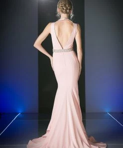 Long V-Neck Mermaid Dress By Cinderella Divine P107 17 Long V-Neck Mermaid Dress By Cinderella Divine P107