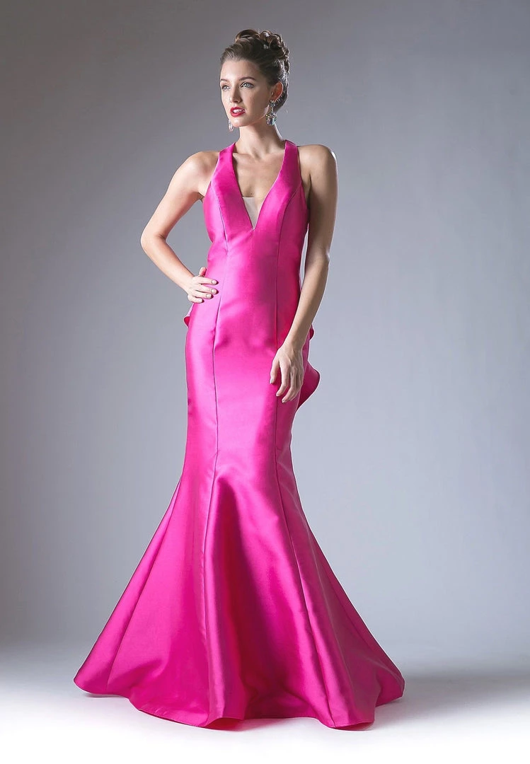 Halter Mikado Mermaid Gown By Cinderella Divine ML402 Prom 3 Halter Mikado Mermaid Gown By Cinderella Divine ML402 Prom