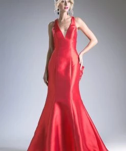 Halter Mikado Mermaid Gown By Cinderella Divine ML402 Prom 22 Halter Mikado Mermaid Gown By Cinderella Divine ML402 Prom