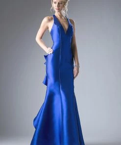 Halter Mikado Mermaid Gown By Cinderella Divine ML402 Prom 17 Halter Mikado Mermaid Gown By Cinderella Divine ML402 Prom