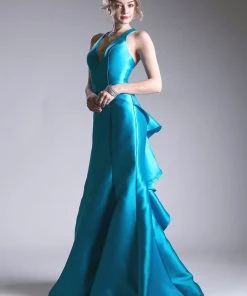 Halter Mikado Mermaid Gown By Cinderella Divine ML402 Prom 15 Halter Mikado Mermaid Gown By Cinderella Divine ML402 Prom
