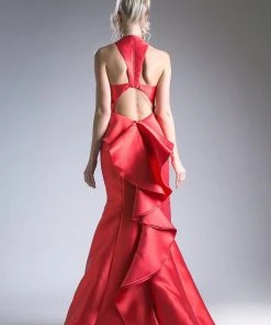 Halter Mikado Mermaid Gown By Cinderella Divine ML402 Prom 23 Halter Mikado Mermaid Gown By Cinderella Divine ML402 Prom