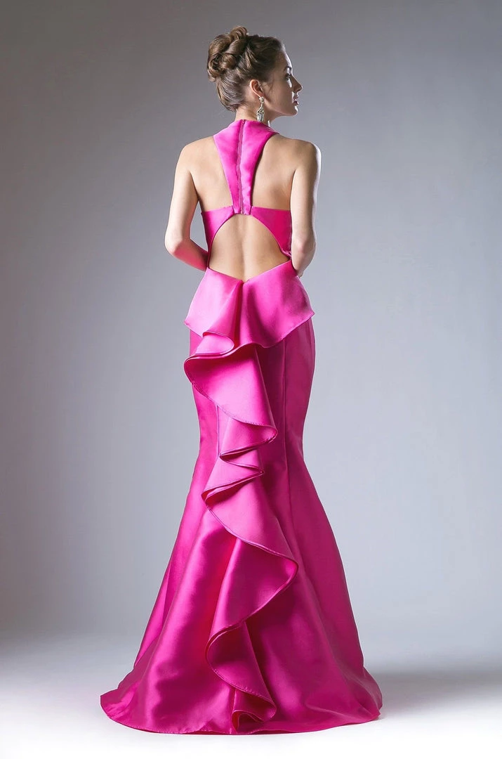 Halter Mikado Mermaid Gown By Cinderella Divine ML402 Prom 4 Halter Mikado Mermaid Gown By Cinderella Divine ML402 Prom