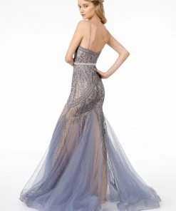 Prom Long V-Neck Mermaid Dress With Train By Elizabeth K GL2679 24 Prom Long V-Neck Mermaid Dress With Train By Elizabeth K GL2679