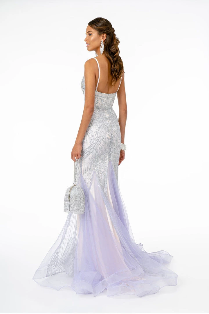 Prom Long V-Neck Mermaid Dress With Train By Elizabeth K GL2679 4 Prom Long V-Neck Mermaid Dress With Train By Elizabeth K GL2679
