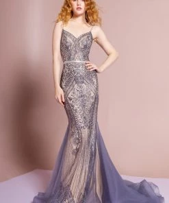 Prom Long V-Neck Mermaid Dress With Train By Elizabeth K GL2679 19 Prom Long V-Neck Mermaid Dress With Train By Elizabeth K GL2679