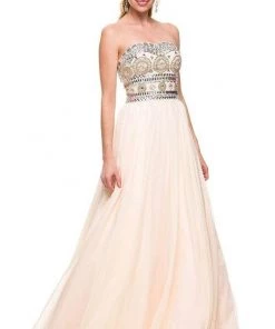 Lovely Long Strapless Beaded Dress By Nox Anabel 8153 Prom 7 Lovely Long Strapless Beaded Dress By Nox Anabel 8153 Prom