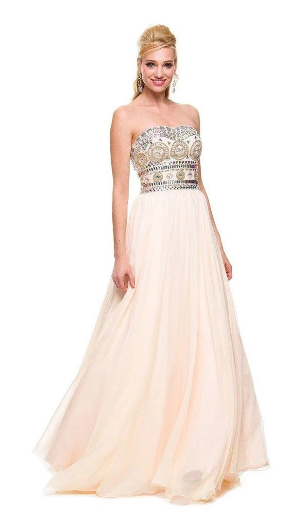 Lovely Long Strapless Beaded Dress By Nox Anabel 8153 Prom 4 Lovely Long Strapless Beaded Dress By Nox Anabel 8153 Prom