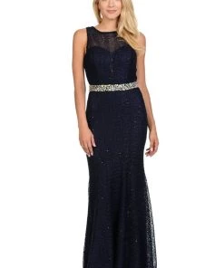 Prom Magenta Long Lace Mermaid Dress With Back Bow By Lenovia