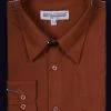 Daniel Ellissa Men's Brown Long Sleeve Dress Shirt