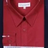Daniel Ellissa Men's Burgundy Long Sleeve Dress Shirt