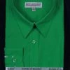 Daniel Ellissa Men's Green Long Sleeve Dress Shirt